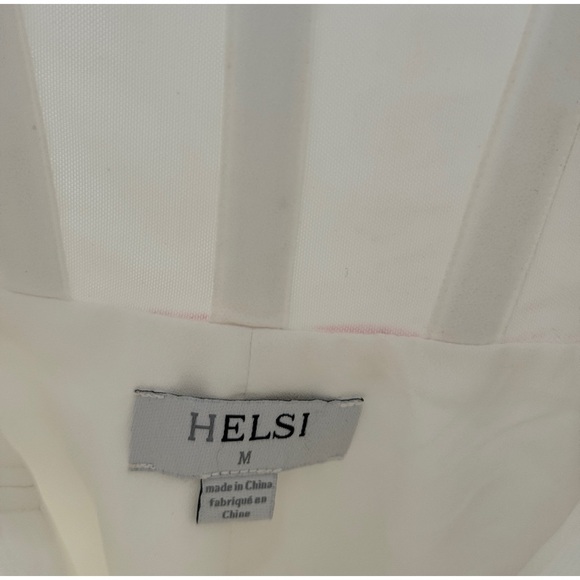 HELSI Kaia Floral Strapless White Dress M - Picture 9 of 12